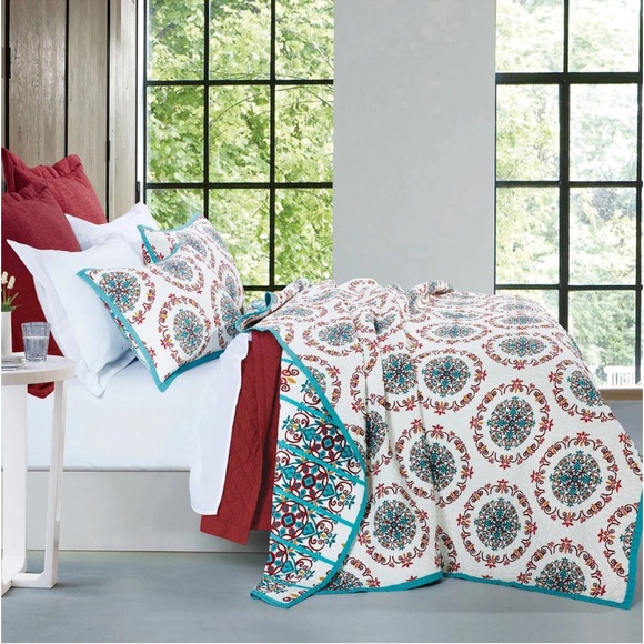 Brand New HiEnd Accents Sonora Luxury Quilt Queen Comforter Set - Picture 1 of 5